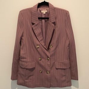 Pinstripe pink/purple suit jacket size large